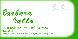 barbara vallo business card